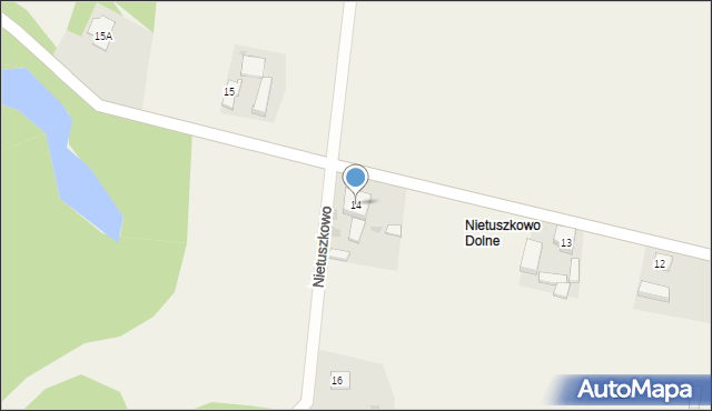 Nietuszkowo, Nietuszkowo, 14, mapa Nietuszkowo