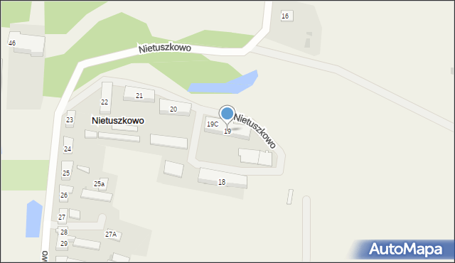 Nietuszkowo, Nietuszkowo, 19, mapa Nietuszkowo