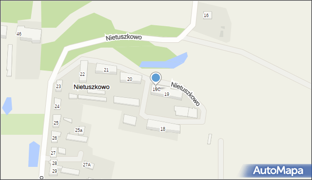 Nietuszkowo, Nietuszkowo, 19C, mapa Nietuszkowo