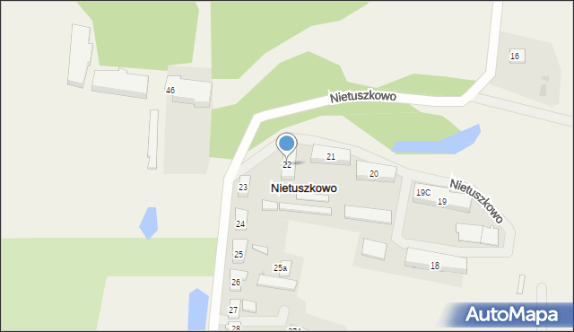 Nietuszkowo, Nietuszkowo, 22, mapa Nietuszkowo