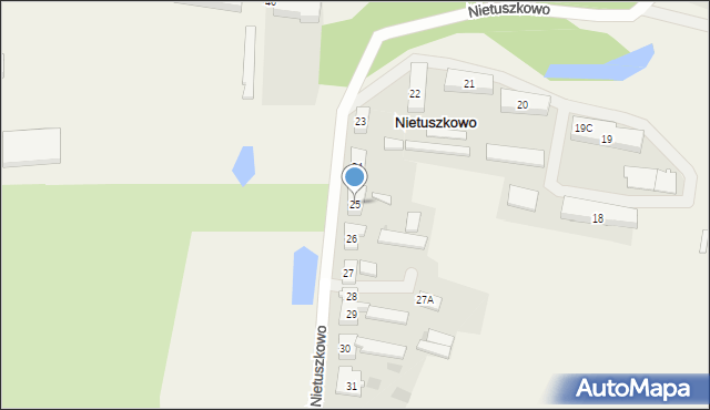 Nietuszkowo, Nietuszkowo, 25, mapa Nietuszkowo