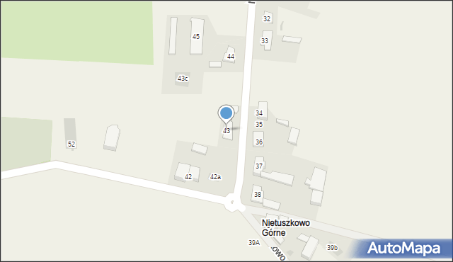 Nietuszkowo, Nietuszkowo, 43, mapa Nietuszkowo