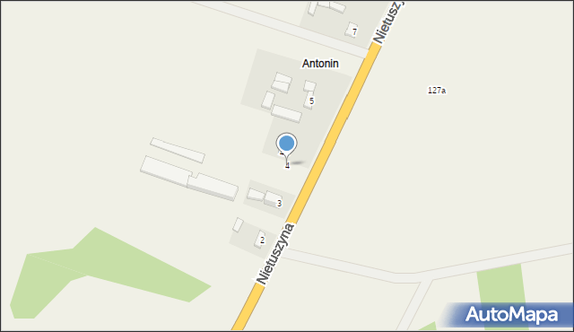 Nietuszyna, Nietuszyna, 4, mapa Nietuszyna