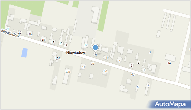 Niewiadów, Niewiadów, 9, mapa Niewiadów