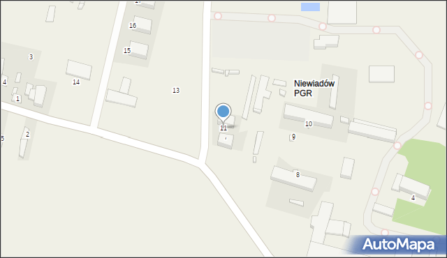 Niewiadów PGR, Niewiadów PGR, 11, mapa Niewiadów PGR