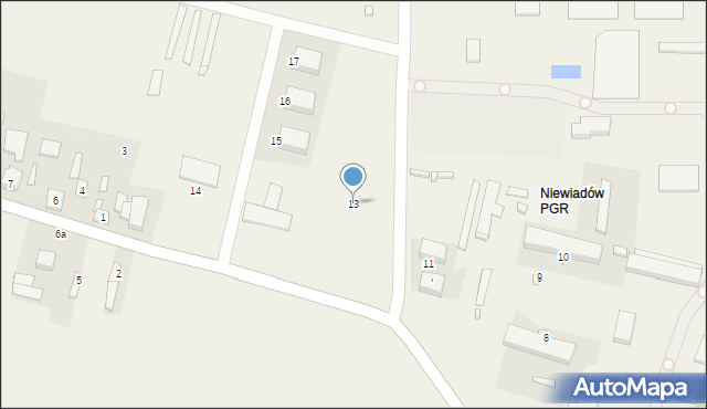 Niewiadów PGR, Niewiadów PGR, 13, mapa Niewiadów PGR