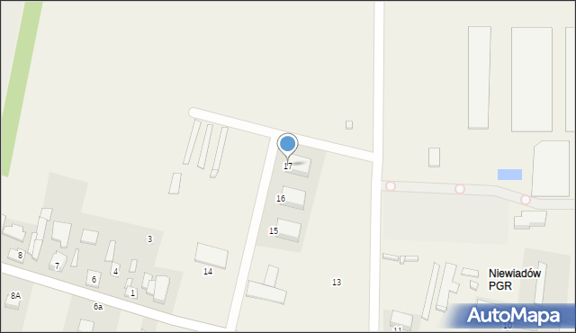 Niewiadów PGR, Niewiadów PGR, 17, mapa Niewiadów PGR