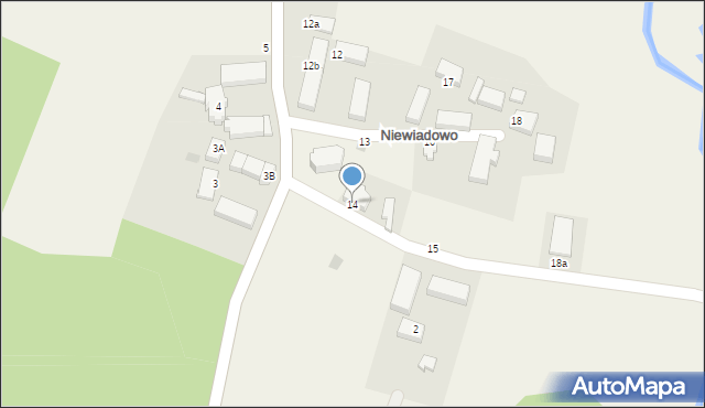 Niewiadowo, Niewiadowo, 14, mapa Niewiadowo