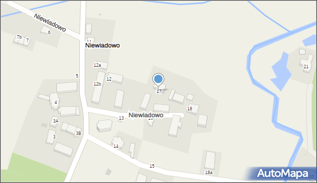 Niewiadowo, Niewiadowo, 17, mapa Niewiadowo