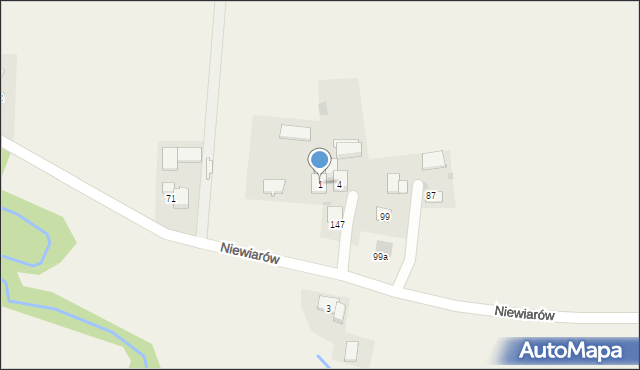Niewiarów, Niewiarów, 1, mapa Niewiarów