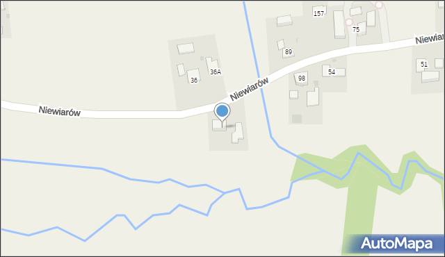 Niewiarów, Niewiarów, 107, mapa Niewiarów
