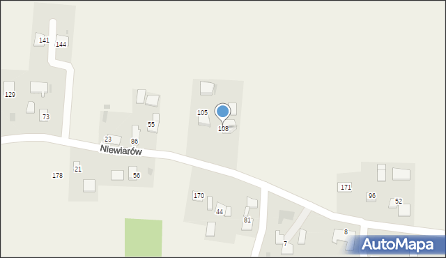 Niewiarów, Niewiarów, 108, mapa Niewiarów