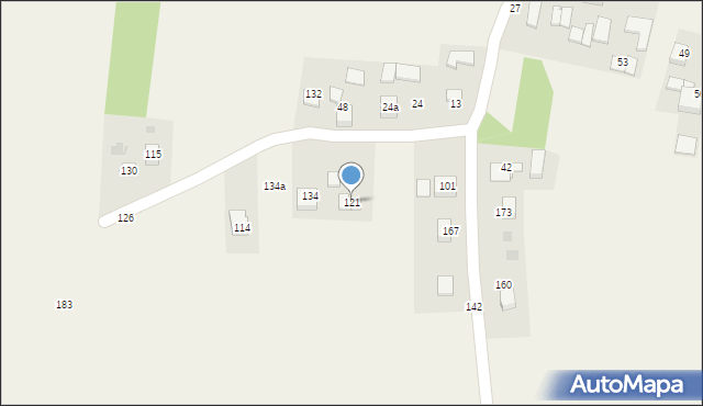 Niewiarów, Niewiarów, 121, mapa Niewiarów