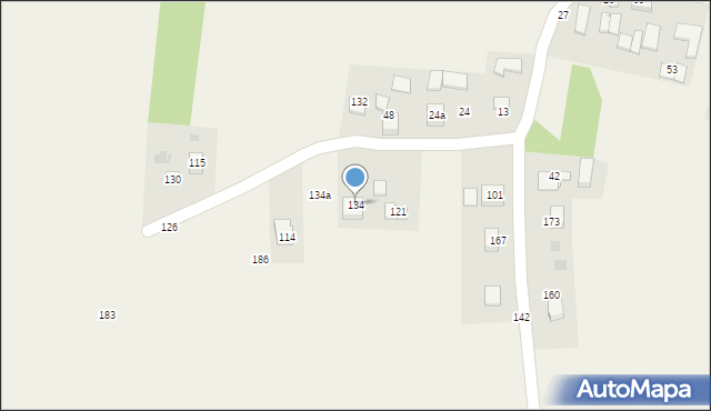 Niewiarów, Niewiarów, 134, mapa Niewiarów