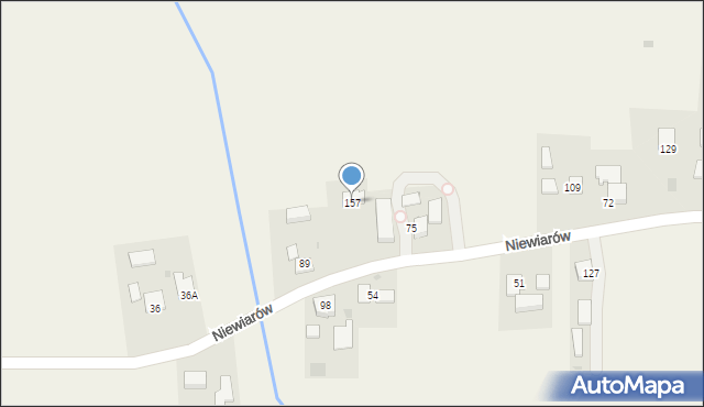 Niewiarów, Niewiarów, 157, mapa Niewiarów