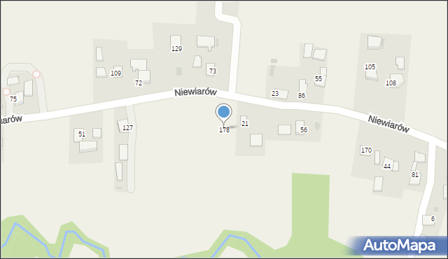 Niewiarów, Niewiarów, 178, mapa Niewiarów