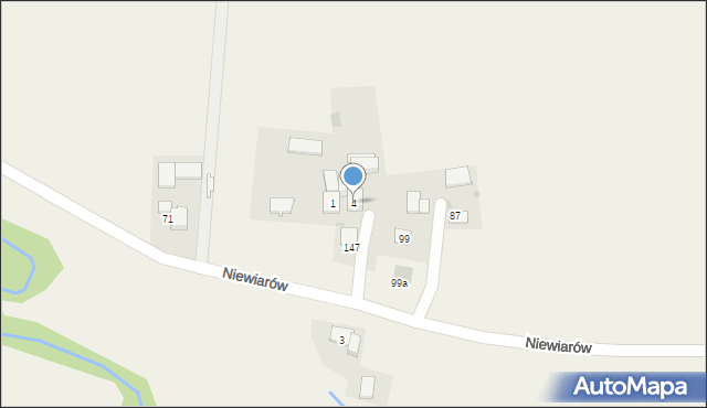 Niewiarów, Niewiarów, 4, mapa Niewiarów