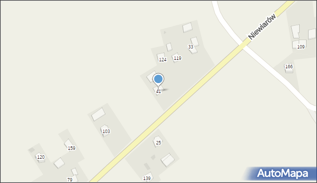 Niewiarów, Niewiarów, 41, mapa Niewiarów