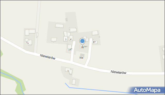 Niewiarów, Niewiarów, 99, mapa Niewiarów