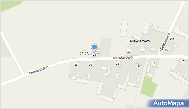 Niewiarowo, Niewiarowo, 25, mapa Niewiarowo