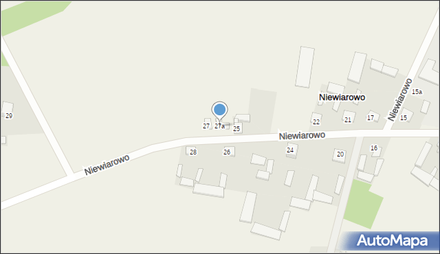 Niewiarowo, Niewiarowo, 27a, mapa Niewiarowo