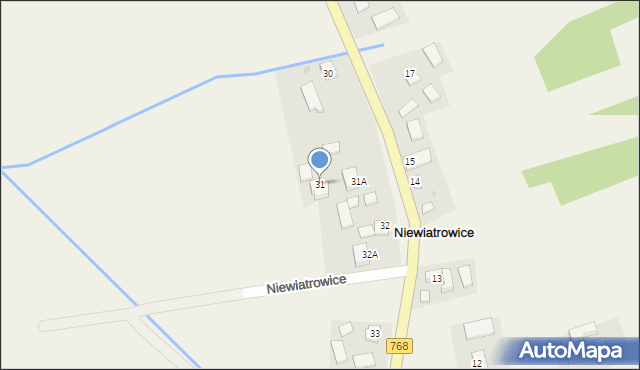Niewiatrowice, Niewiatrowice, 31, mapa Niewiatrowice