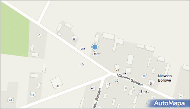 Niewino Borowe, Niewino Borowe, 36, mapa Niewino Borowe