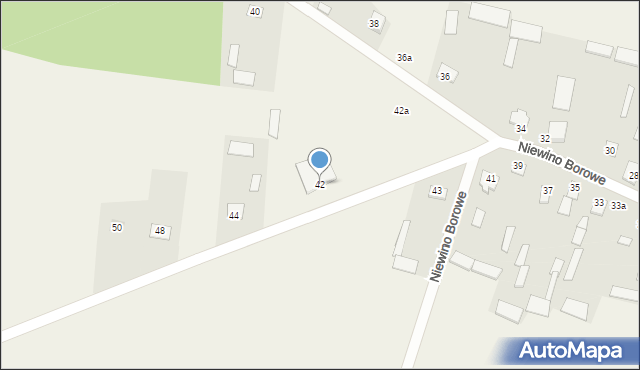 Niewino Borowe, Niewino Borowe, 42, mapa Niewino Borowe