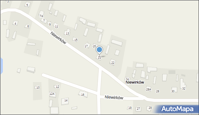 Niewirków, Niewirków, 21, mapa Niewirków