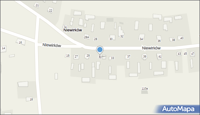 Niewirków, Niewirków, 31, mapa Niewirków
