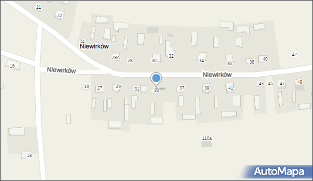 Niewirków, Niewirków, 33, mapa Niewirków