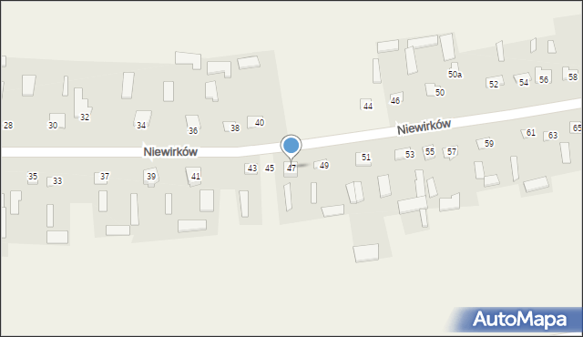 Niewirków, Niewirków, 47, mapa Niewirków