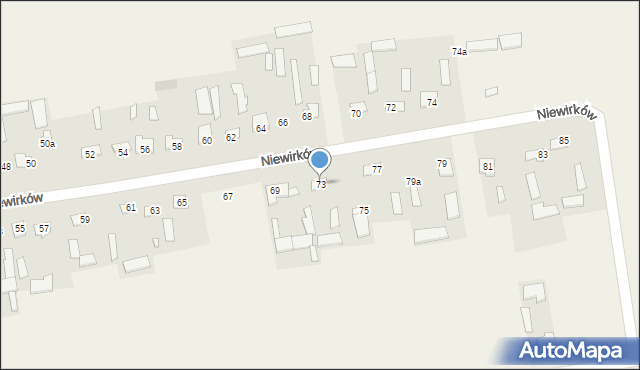 Niewirków, Niewirków, 73, mapa Niewirków