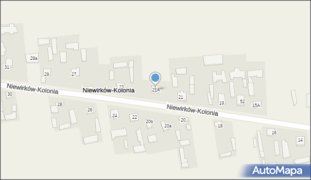 Niewirków-Kolonia, Niewirków-Kolonia, 21A, mapa Niewirków-Kolonia