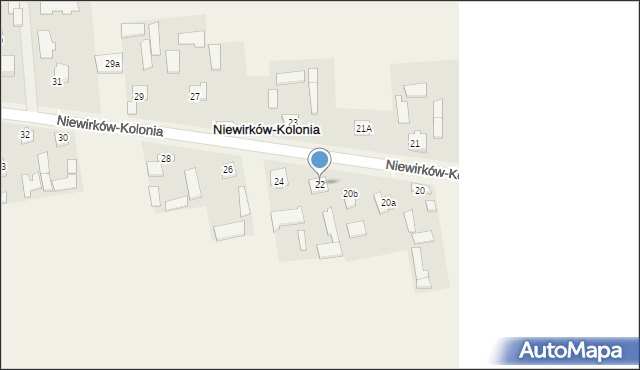 Niewirków-Kolonia, Niewirków-Kolonia, 22, mapa Niewirków-Kolonia