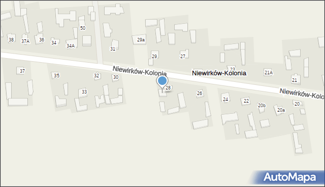 Niewirków-Kolonia, Niewirków-Kolonia, 28a, mapa Niewirków-Kolonia