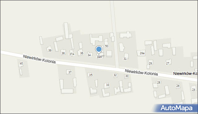 Niewirków-Kolonia, Niewirków-Kolonia, 34A, mapa Niewirków-Kolonia