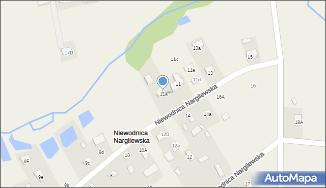 Niewodnica Nargilewska, Niewodnica Nargilewska, 11a, mapa Niewodnica Nargilewska