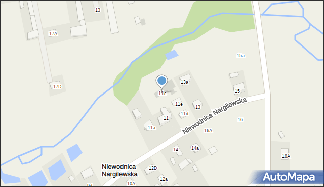 Niewodnica Nargilewska, Niewodnica Nargilewska, 11c, mapa Niewodnica Nargilewska
