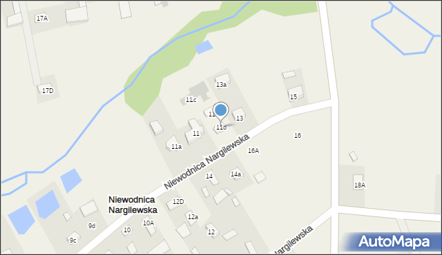 Niewodnica Nargilewska, Niewodnica Nargilewska, 11d, mapa Niewodnica Nargilewska