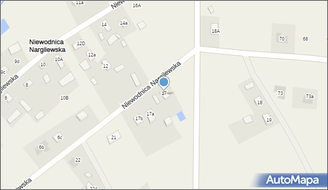Niewodnica Nargilewska, Niewodnica Nargilewska, 17/1, mapa Niewodnica Nargilewska