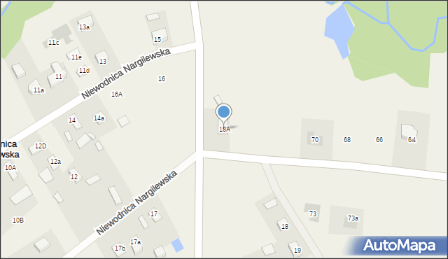 Niewodnica Nargilewska, Niewodnica Nargilewska, 18A, mapa Niewodnica Nargilewska