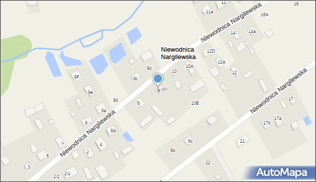 Niewodnica Nargilewska, Niewodnica Nargilewska, 8, mapa Niewodnica Nargilewska