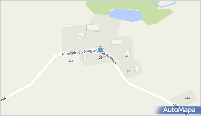 Niewodnica Nargilewska-Kolonia, Niewodnica Nargilewska-Kolonia, 23, mapa Niewodnica Nargilewska-Kolonia