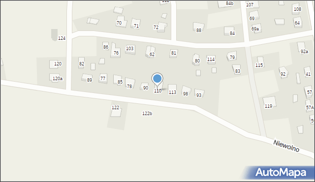Niewolno, Niewolno, 110, mapa Niewolno