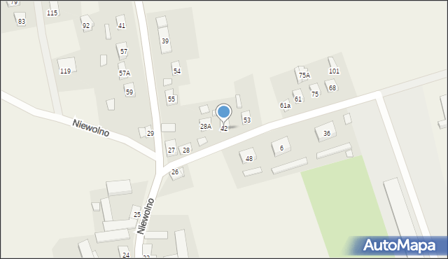 Niewolno, Niewolno, 42, mapa Niewolno