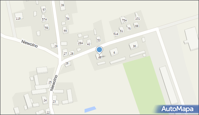Niewolno, Niewolno, 48, mapa Niewolno