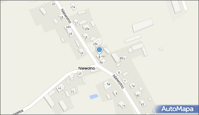 Niewolno, Niewolno, 9, mapa Niewolno