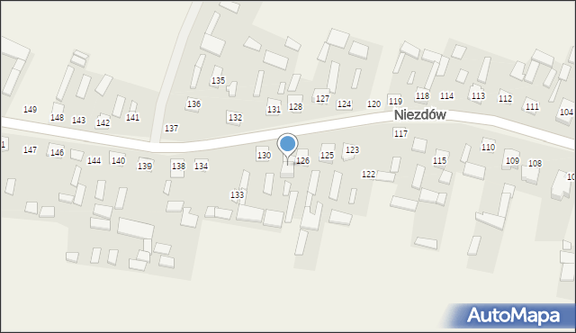 Niezdów, Niezdów, 129, mapa Niezdów