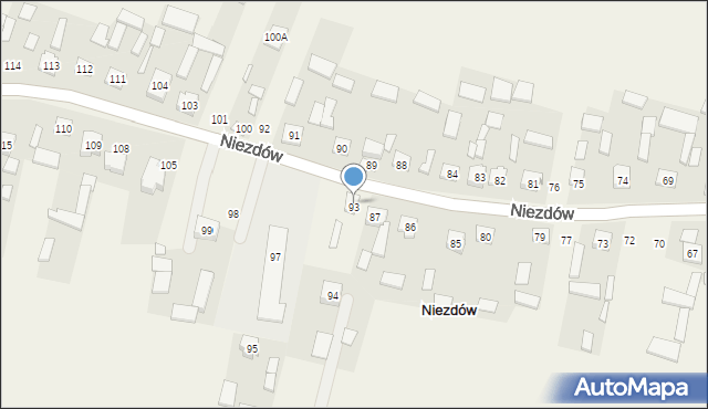 Niezdów, Niezdów, 96, mapa Niezdów